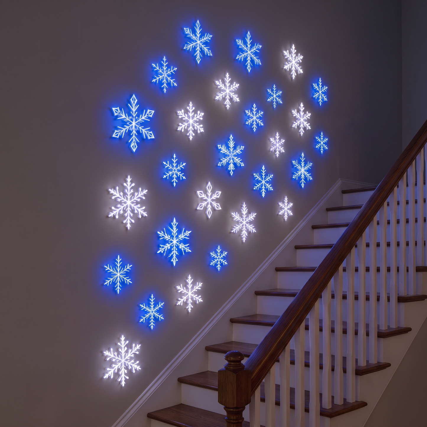FrostyFlake™ - LED Snowfall Wall Set