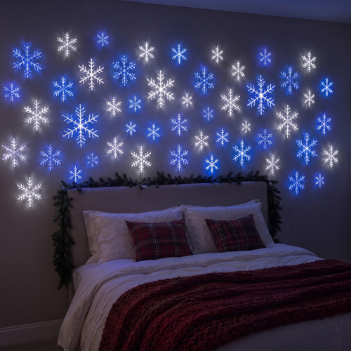 FrostyFlake™ - LED Snowfall Wall Set